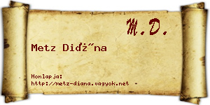 Metz Diána névjegykártya